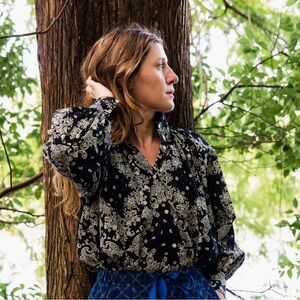 NWOT Caron Callahan Lorna blouse S